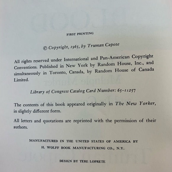 First Edition In Cold Blood - Picture 5 of 5